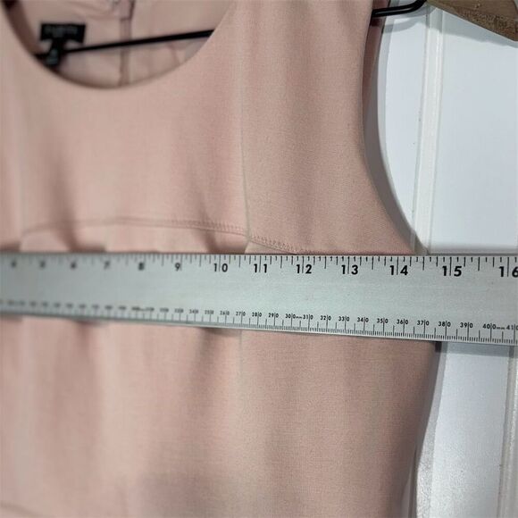 Talbots Petites 4P Blush Pink Fit & Flare Dress Sleeveless Classic Career Dress - Picture 3 of 8